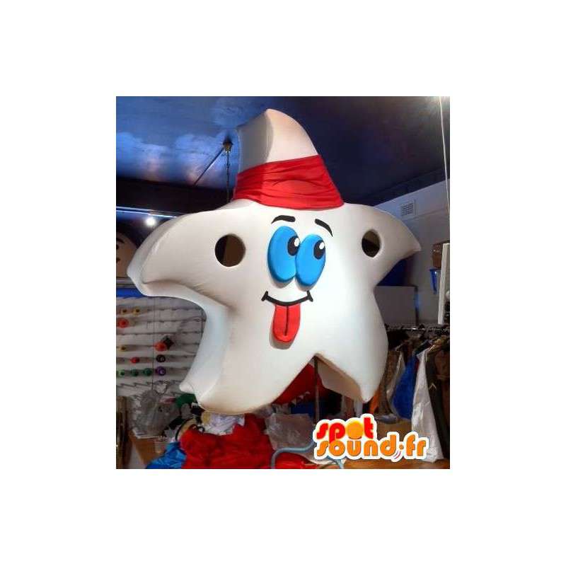 Mascot estrella gigante blanco. Estrella de vestuario - MASFR005534 - Mascotas sin clasificar