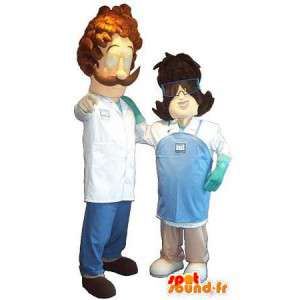 Mascot couple of scientists. Pack of 2 - MASFR005688 - Human mascots