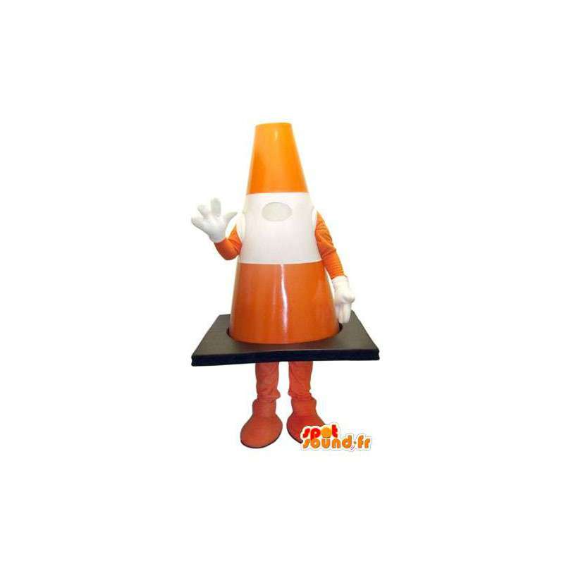 Mascotte de plot géant, orange et blanc. Mascotte de chantier dans  Mascottes d'objets Changement de couleur Pas De Changement Taille L  (180-190 Cm) Bon a tirer Non Avec les vêtements ? (si