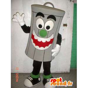 Mascot riesigen grauen Papierkorb. Kostüm bin - MASFR005828 - Maskottchen nach Hause