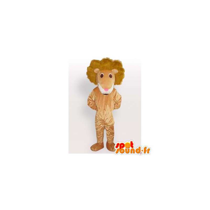 Mascotte de lion beige en peluche. Costume de lion - MASFR006083 - Mascottes Lion