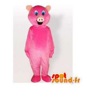 Mascot roze varken, eenvoudige en aanpasbare - MASFR006318 - Pig Mascottes