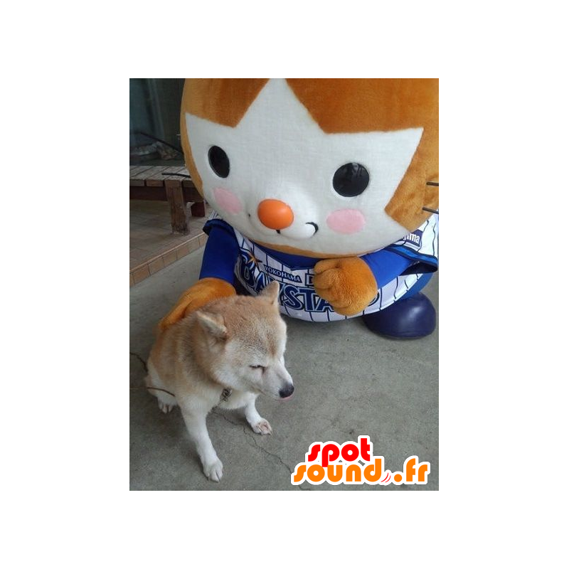 Mascot T'choupi, oranje en wit - MASFR20558 - Celebrities Mascottes