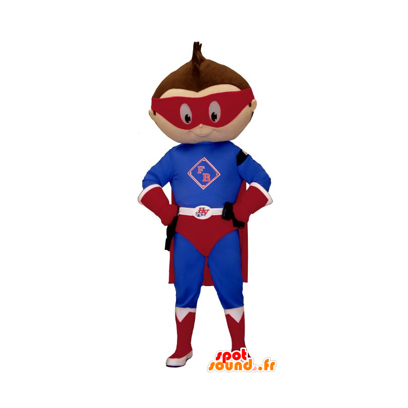 Mascotte de petit garçon habillé en tenue de super-héros dans Mascotte de  super-héros Changement de couleur Pas De Changement Taille L (180-190 Cm)  Bon a tirer Non Avec les vêtements ? (si