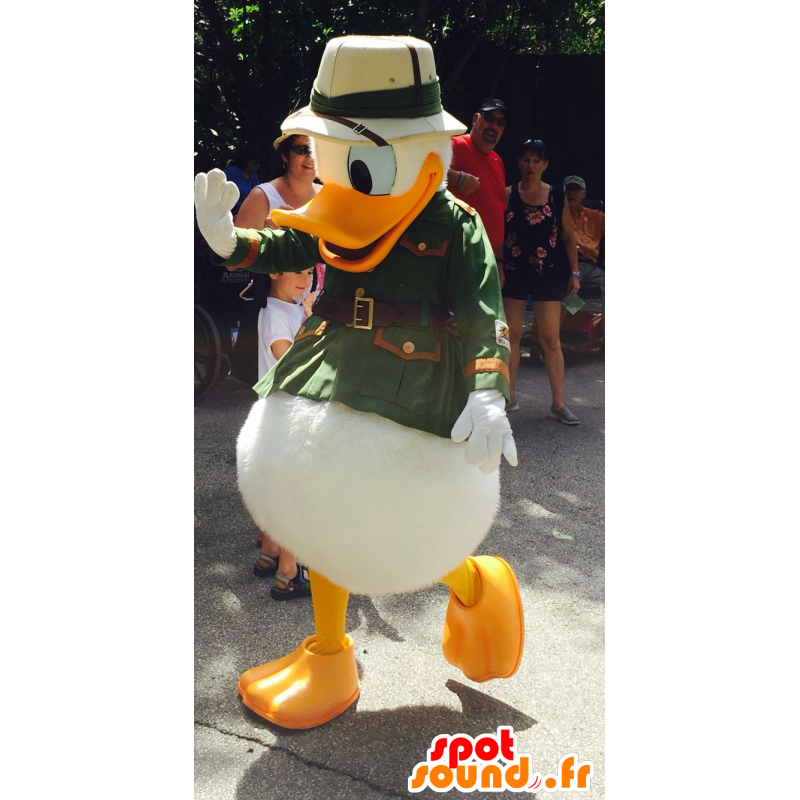 Donald Duck mascot dressed in explorer - MASFR20732 - Mascottes Donald Duck