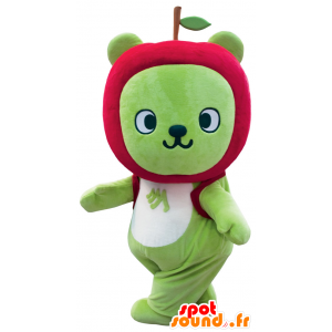 Green Bear maskotka z głowicą w kształcie jabłoni - MASFR20793 - Maskotka miś