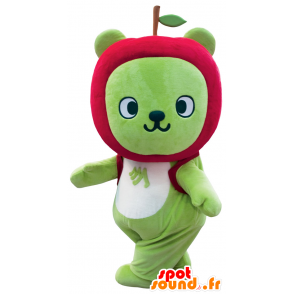 Green Bear maskotka z głowicą w kształcie jabłoni - MASFR20793 - Maskotka miś