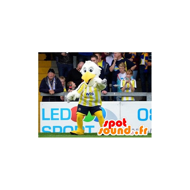 White and yellow bird Mascot - MASFR21017 - Mascot of birds