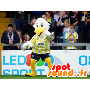 White and yellow bird Mascot - MASFR21017 - Mascot of birds