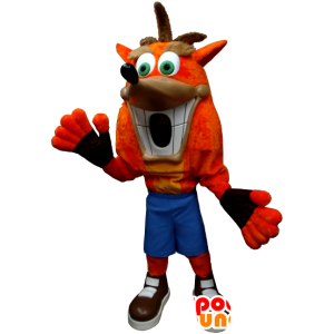 Crash Bandicoot mascotte, de beroemde video game personage - MASFR21290 - Celebrities Mascottes