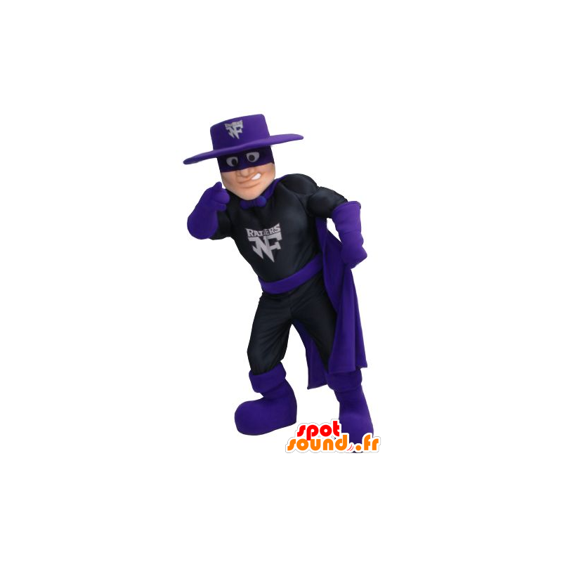 belangrijk Allerlei soorten uitrusting Koop Mascot Zorro, superheld outfit in zwart en violet in superheld  mascotte Kleur verandering Geen verandering Besnoeiing L (180-190 cm) Goed  om te fotograferen Neen Met de kleren? (indien aanwezig op de