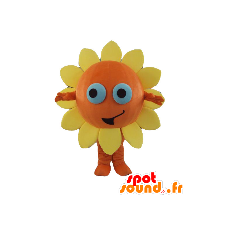 Gele bloem Mascot en oranje reus - MASFR21961 - mascottes planten