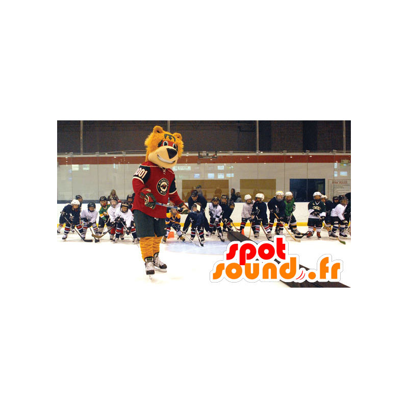 Orange Bear Mascot Hokejové vybavení - MASFR22251 - Bear Mascot