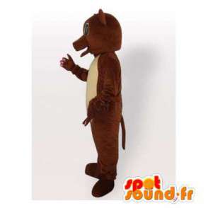 Brown mascote urso, customizável - MASFR006496 - mascote do urso