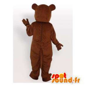 Brown mascote urso, customizável - MASFR006496 - mascote do urso