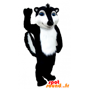 Nera Mascotte e skunk bianco, gli occhi azzurri - MASFR22432 - Animali della foresta