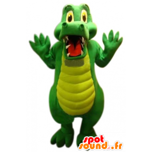 Mascota del cocodrilo verde, lindo y divertido - MASFR22516 - Mascota de cocodrilos