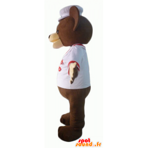 Mascot urso pardo vestido de cozinheiro - MASFR22619 - mascote do urso