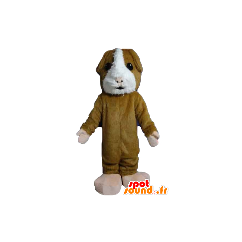 Mascotte de hamster marron et blanc, doux et poilu - MASFR22830 - Mascottes Animaux domestiques