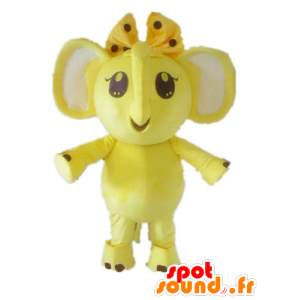 Mascot elefante giallo e...
