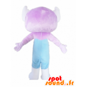 Mascotte de petit singe, de créature violette et bleue - MASFR22897 - Mascottes Singe