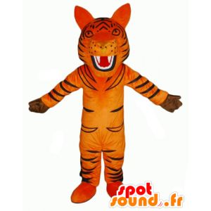 Maskot oranžové a černé tygr řvoucí - MASFR22934 - Tiger Maskoti