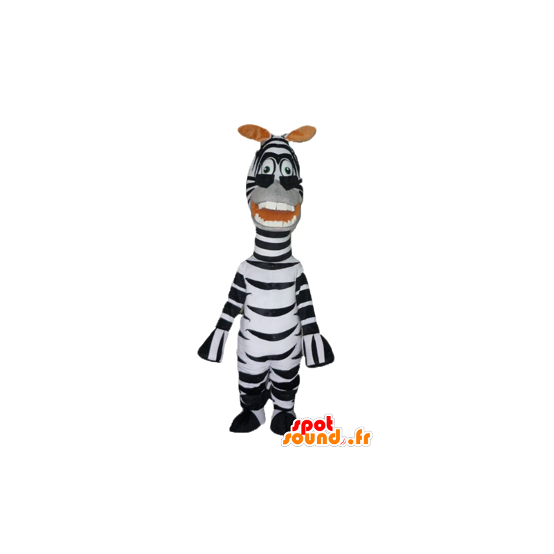 Marty zebra mascotte del famoso cartone animato Madagascar - MASFR23027 - Famosi personaggi mascotte