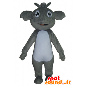 Mascotte de koala gris et blanc, géant et souriant - MASFR23036 - Mascottes Koala