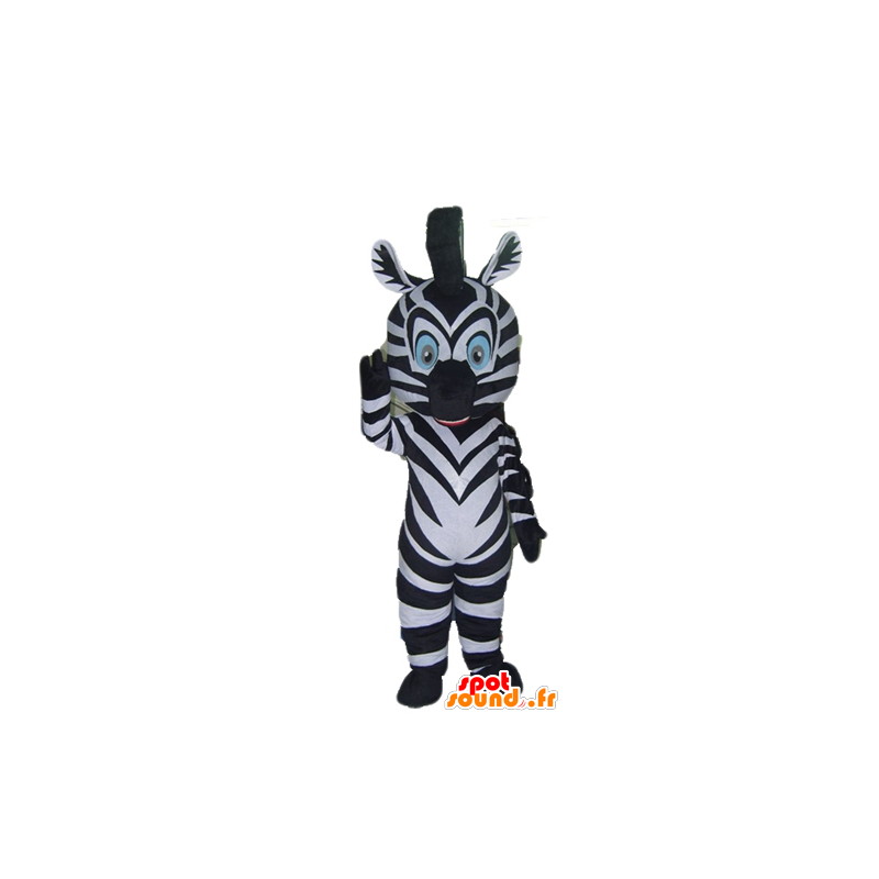 Maskotka Zebra czarno-biały z niebieskimi oczami - MASFR23050 - Jungle zwierzęta