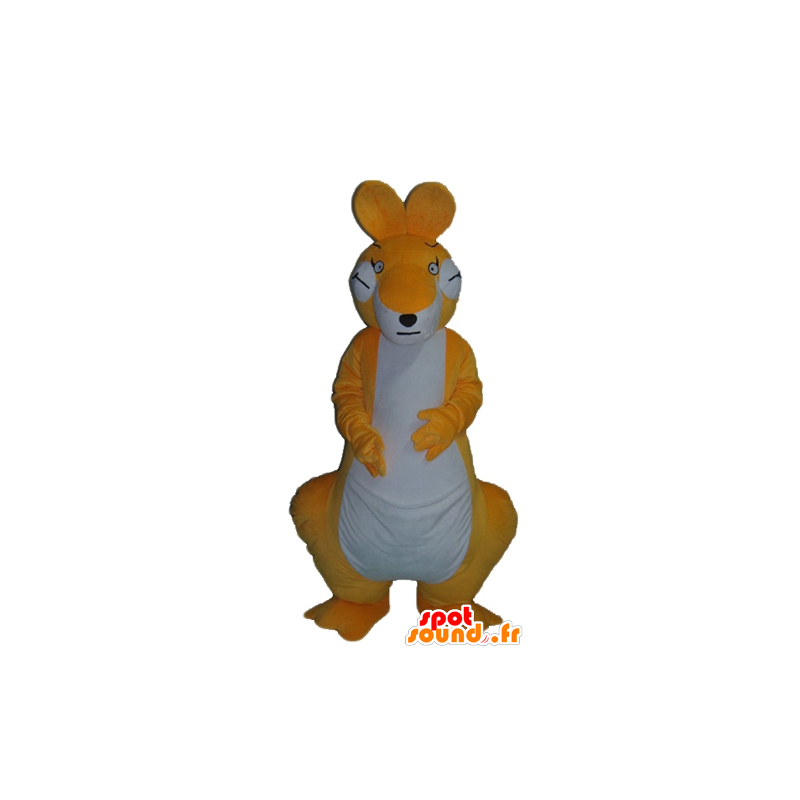 Mascotte de kangourou orange et blanc, géant et très réussi - MASFR23052 - Mascottes Kangourou