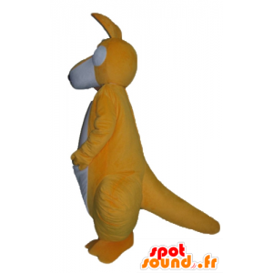 Mascotte de kangourou orange et blanc, géant et très réussi - MASFR23052 - Mascottes Kangourou