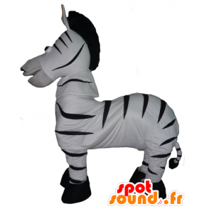 Zebra mascote preto e branco, muito realista - MASFR23092 - Os animais da selva