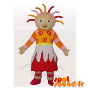 Mascote multicolorida menina com dreads coloridos - MASFR006556 - Mascotes Boys and Girls