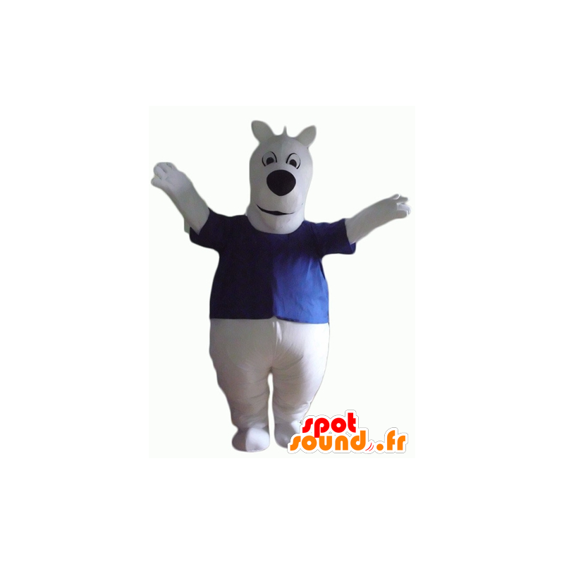 犬マスコット の ふっくらとかわいい白い犬のマスコット 青シャツ 色変更 変化なし 切る L 180 190センチ 製造前のスケッチ 2d 番号 服とは 写真にある場合 番号 付属品 番号