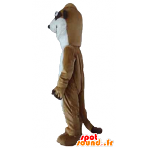 Mascot meerkat bruin en wit, zeer realistisch - MASFR23177 - Forest Animals