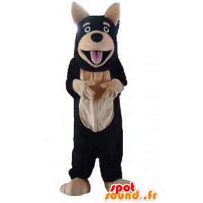 犬マスコット の 巨大な犬のマスコット 黒とベージュ 色変更 変化なし 切る L 180 190センチ 撮影に最適 番号 服とは 写真にある場合 番号 付属品 番号