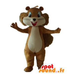 La mascota de color marrón y la ardilla beige, sonriendo y peludo - MASFR23239 - Ardilla de mascotas