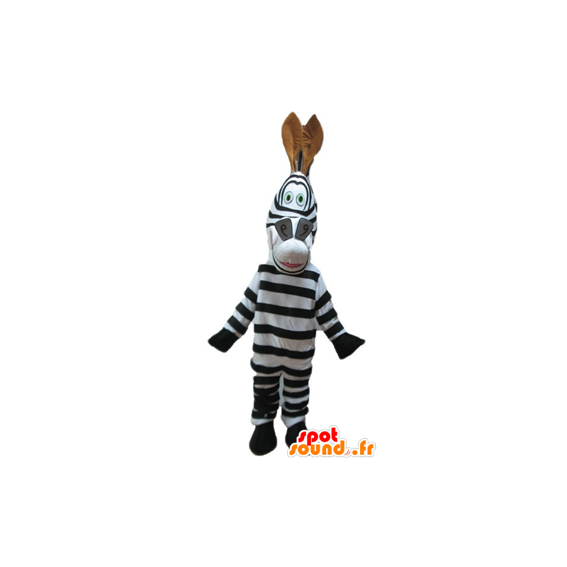 Maskot av den berömda zebra Marty från tecknade Madagaskar -