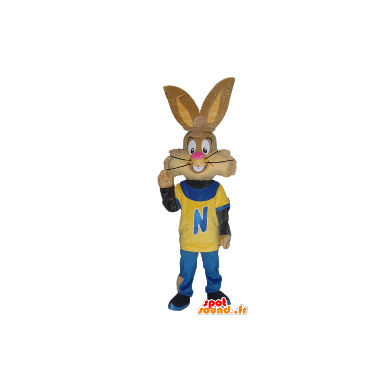 Mascot Quicky beroemde bruin konijn Nesquik - MASFR23293 - Celebrities Mascottes