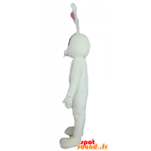 Mascotte large rabbit white and pink, very fun - MASFR23309 - Rabbit mascot