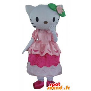 Mascotte van de beroemde kat Hello Kitty roze jurk - MASFR23363 - Hello Kitty Mascottes