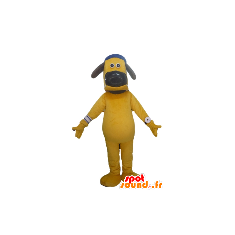 犬マスコット の キャップと大きな黄色い犬のマスコット 色変更 変化なし 切る L 180 190センチ 撮影に最適 番号 服とは 写真にある場合 番号 付属品 番号