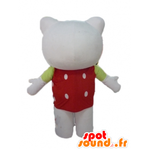 Mascotte hello Kitty, avec un haut rouge à pois blancs - MASFR23464 - Mascottes Hello Kitty