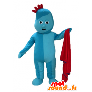 Maskot modré muž s červeným hřebenem - MASFR23603 - Neutajované Maskoti