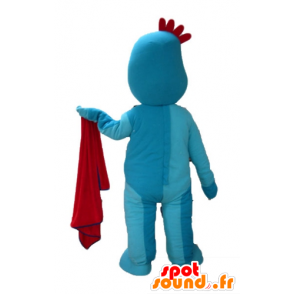 Maskot modré muž s červeným hřebenem - MASFR23603 - Neutajované Maskoti