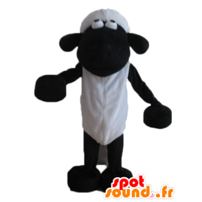 Shaun mascot, the famous black and white sheep cartoon - MASFR23614 - Mascots famous characters