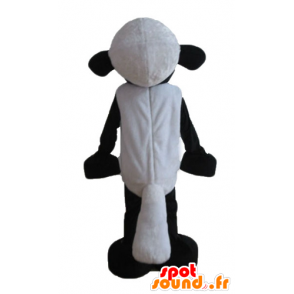 Mascot Shaun kuuluisa musta ja valkoinen lammas sarjakuva - MASFR23614 - julkkikset Maskotteja