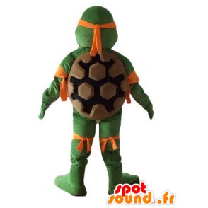 Mascotte de Michelangelo, célèbre tortue orange des Tortues ninja - MASFR23631 - Mascottes Personnages célèbres