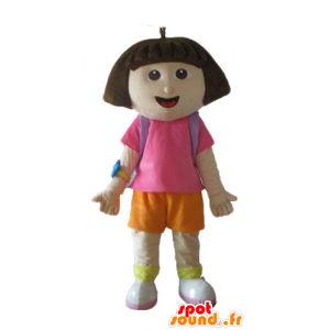 Mascotte de Dora l'exploratrice, célèbre fille de dessin animé - MASFR23666 - Mascottes Dora et Diego