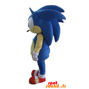 Mascote do Sonic famoso jogo de vídeo ouriço azul